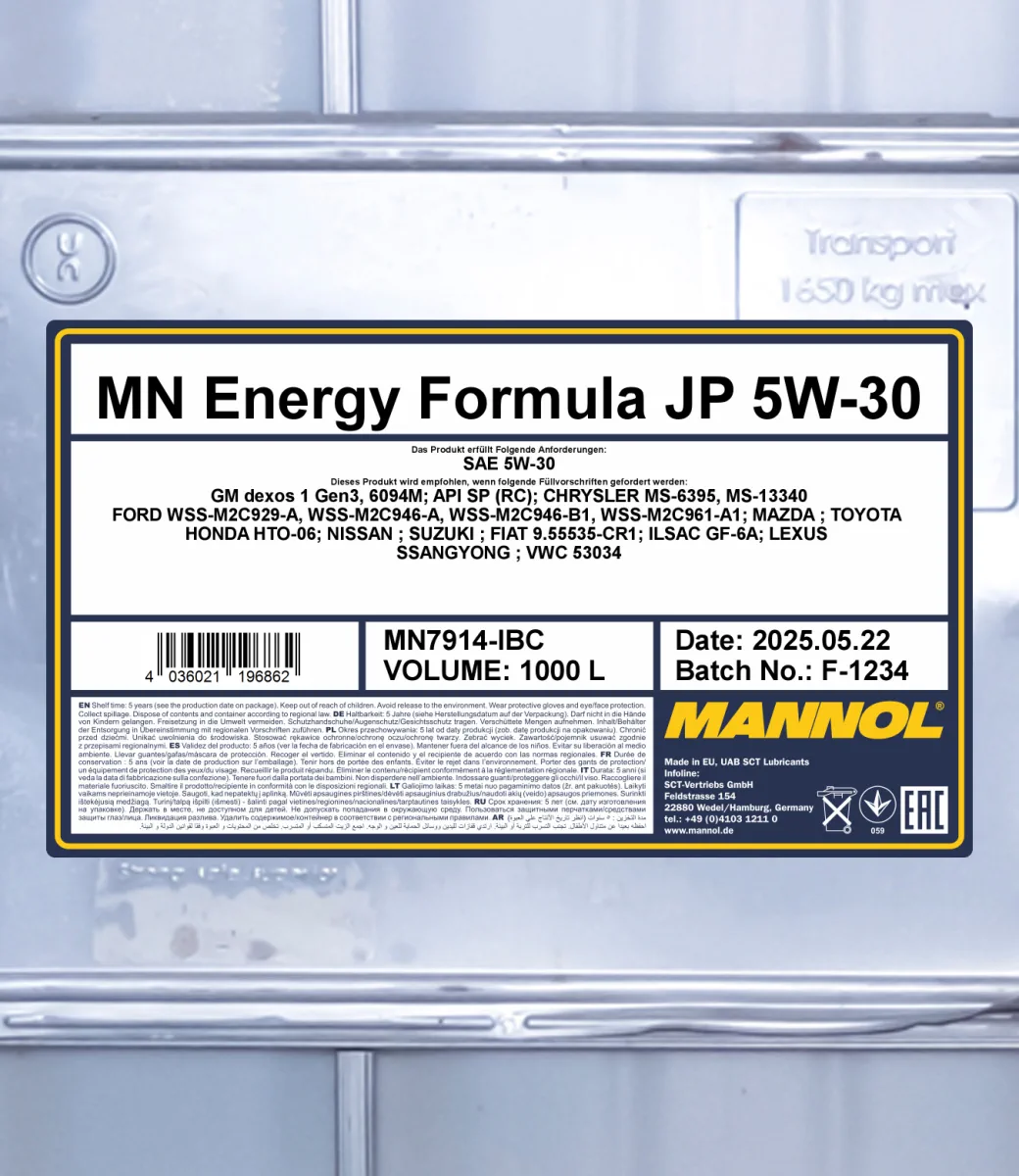 MANNOL Energy Formula JP 5W-30 7914 1000L product image 2
