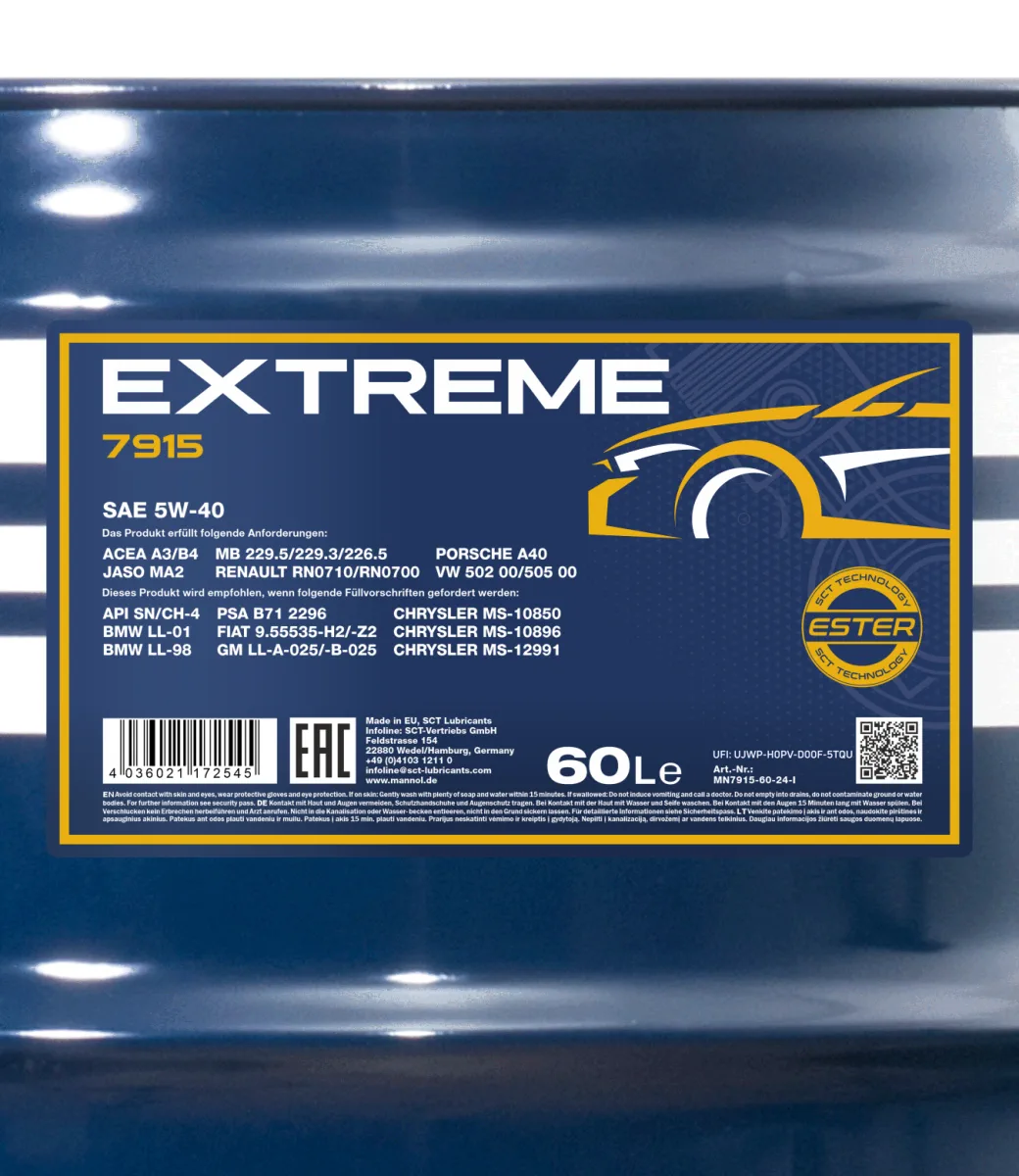 MANNOL Extreme 5W-40 7915 مصنوعات تصویر 2