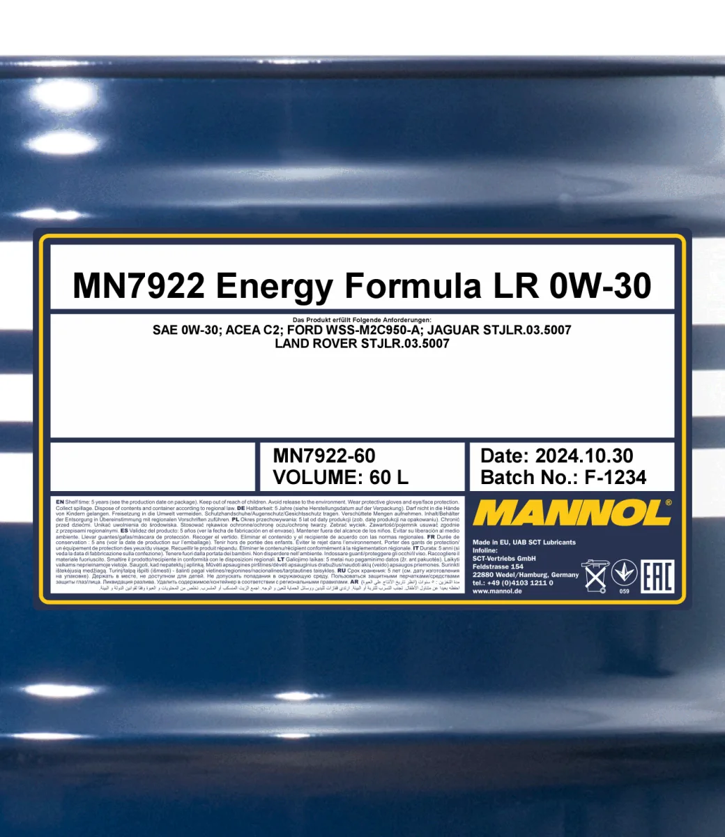 MANNOL Energy Formula LR 0W-30 7922 60L product image 2