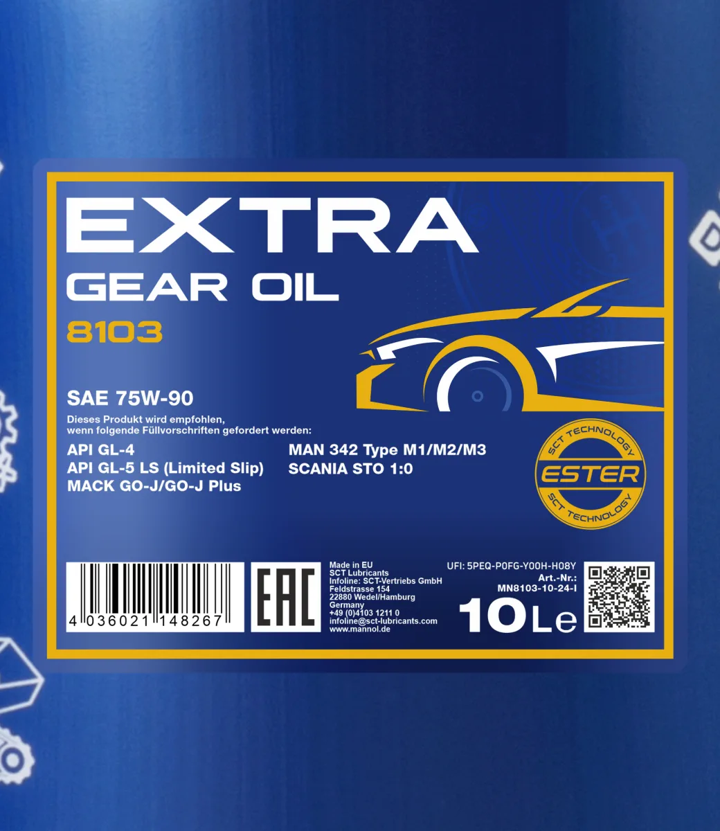 MANNOL Extra Gear Oil 75W-90 GL-4/GL-5 LS 8103 مصنوعات تصویر 2