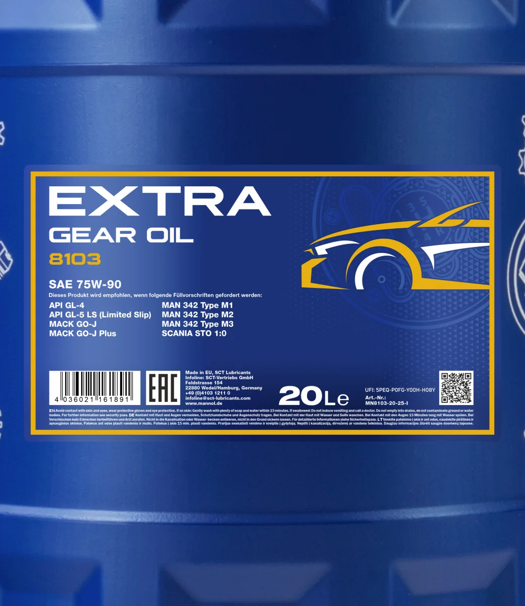MANNOL Extra Gear Oil 75W-90 GL-4/GL-5 LS 8103 صورة المنتج 2