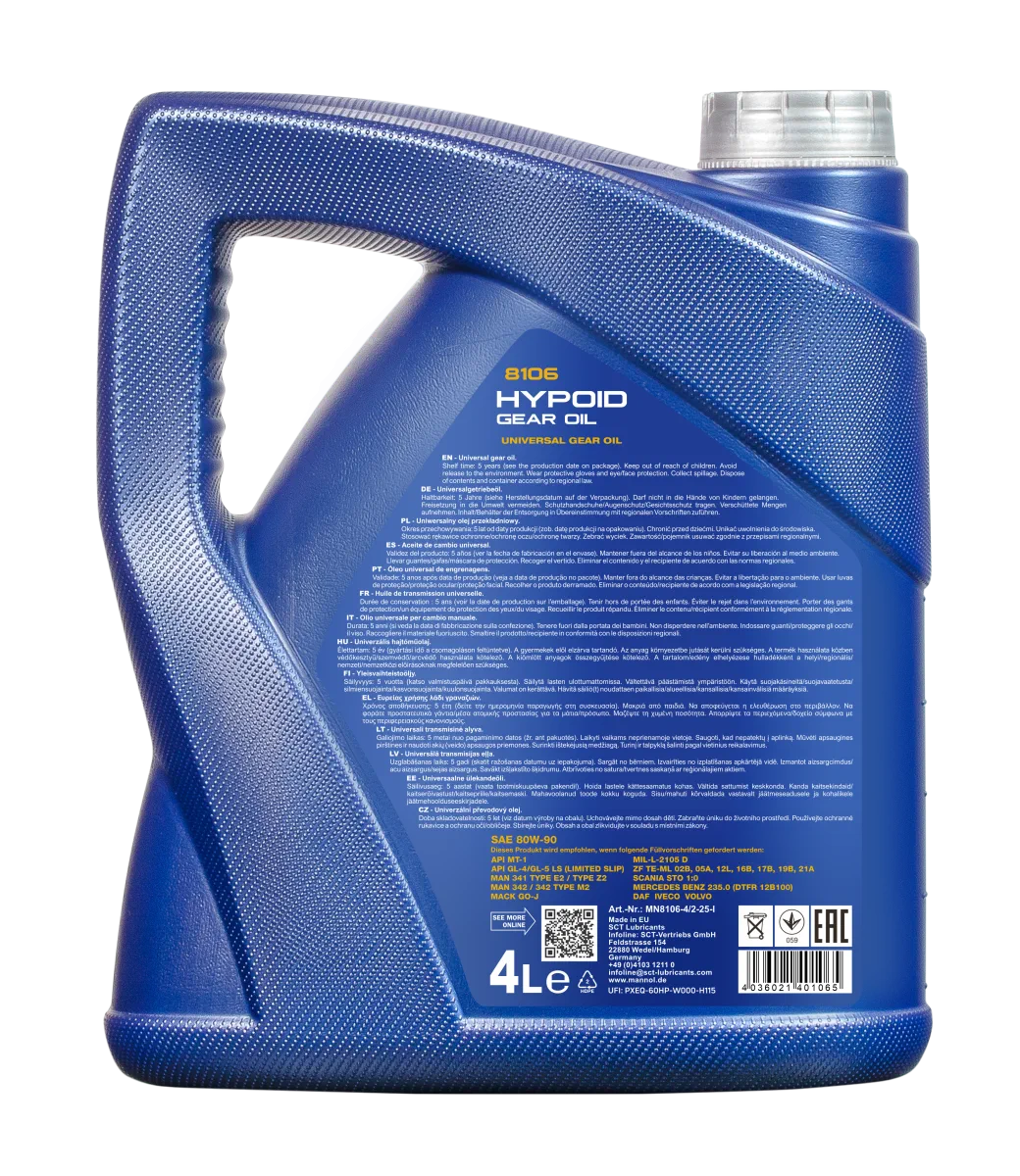 MANNOL Hypoid 80W-90 GL-4/GL-5 LS 8106 4L product image 2