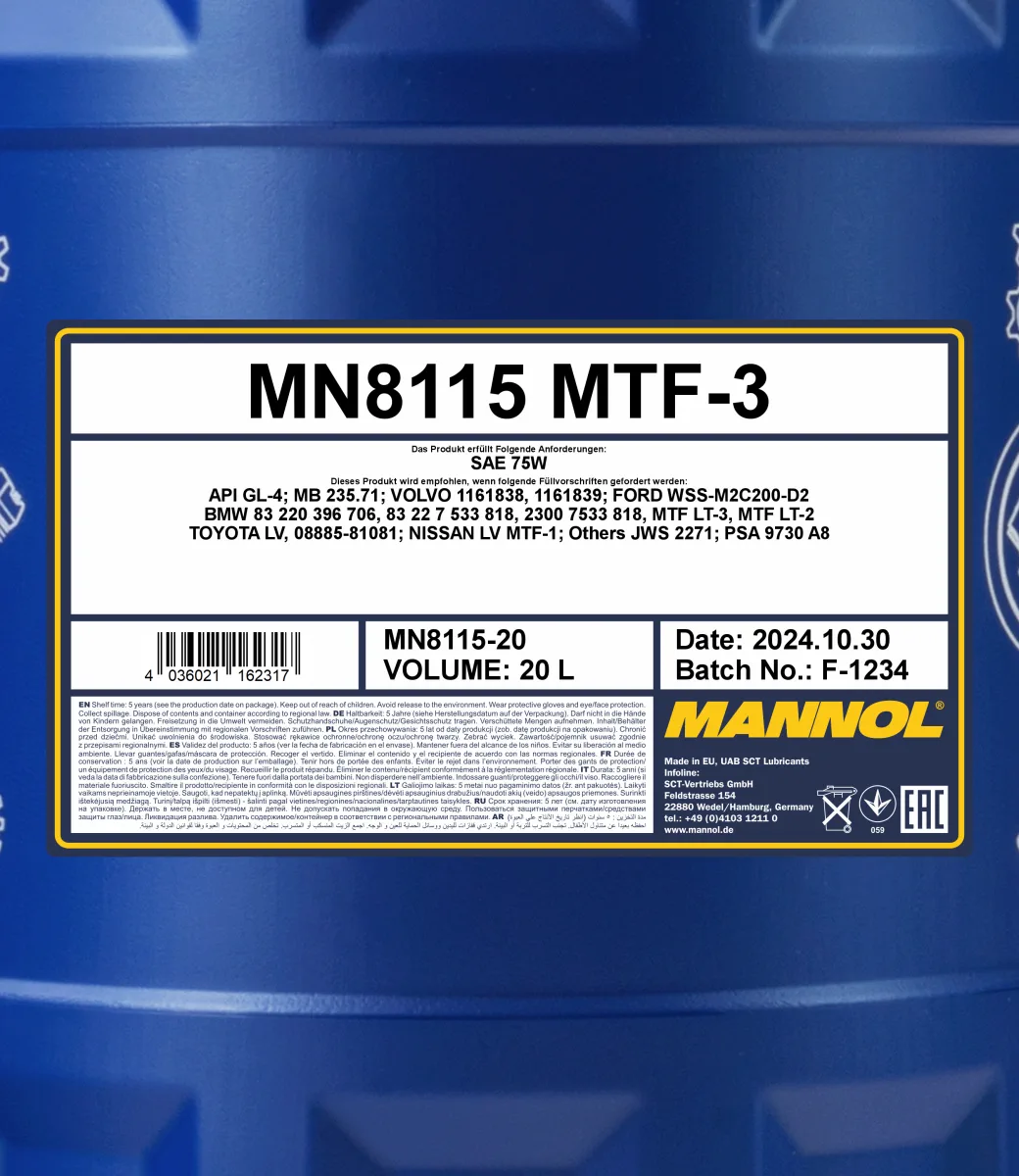 MANNOL MTF-3 8115 20L product image 2
