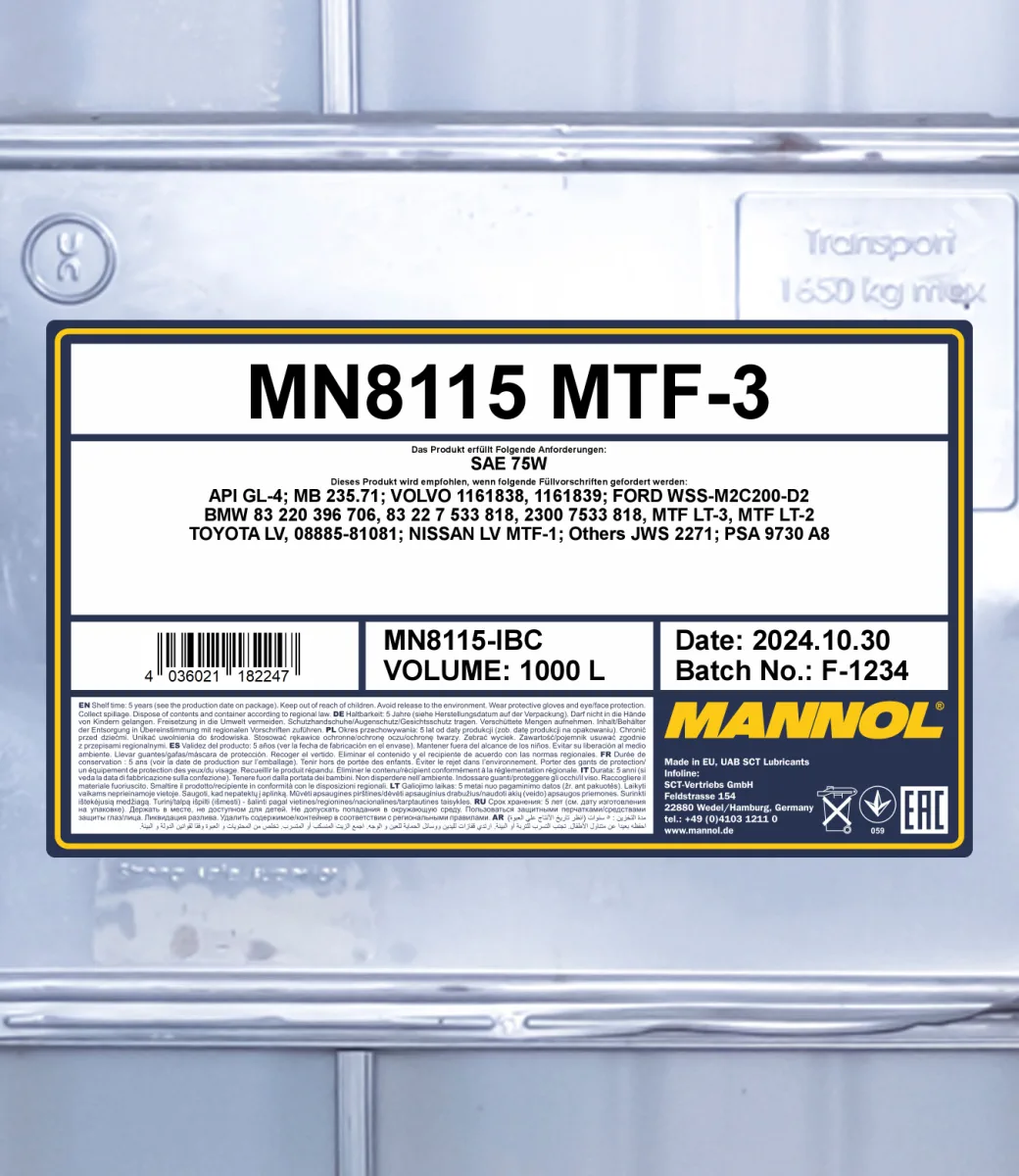 MANNOL MTF-3 8115 1000L product image 2