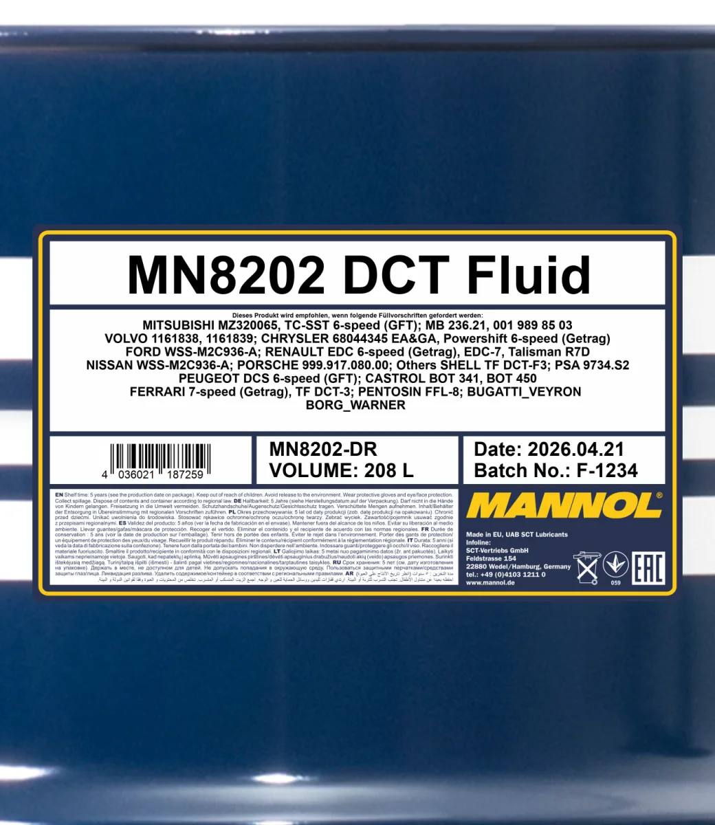 MANNOL DCT Fluid 8202 208L product image 2