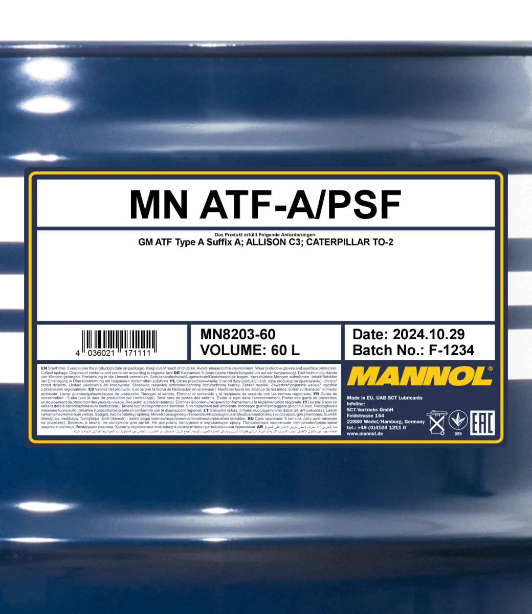 MANNOL ATF-A PSF 8203 صورة المنتج 2