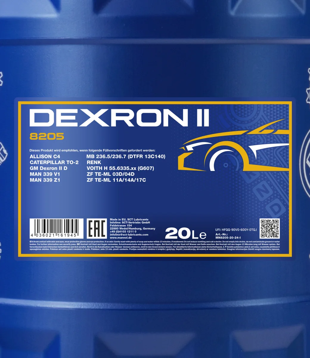 MANNOL Automatic ATF Dexron II 8205 20L product image 2