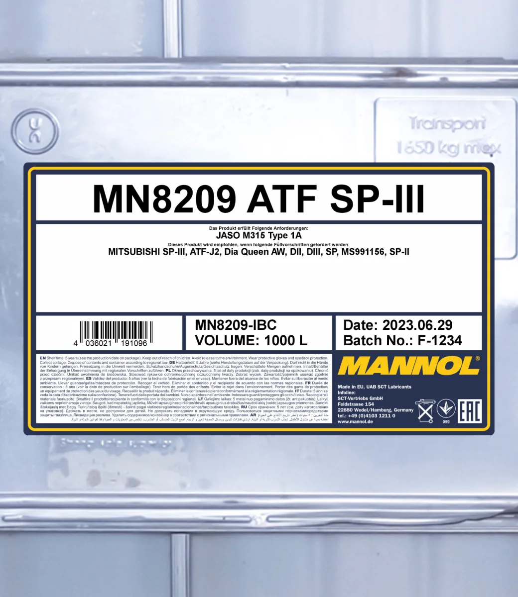 MANNOL ATF SP-III 8209 1000L product image 2