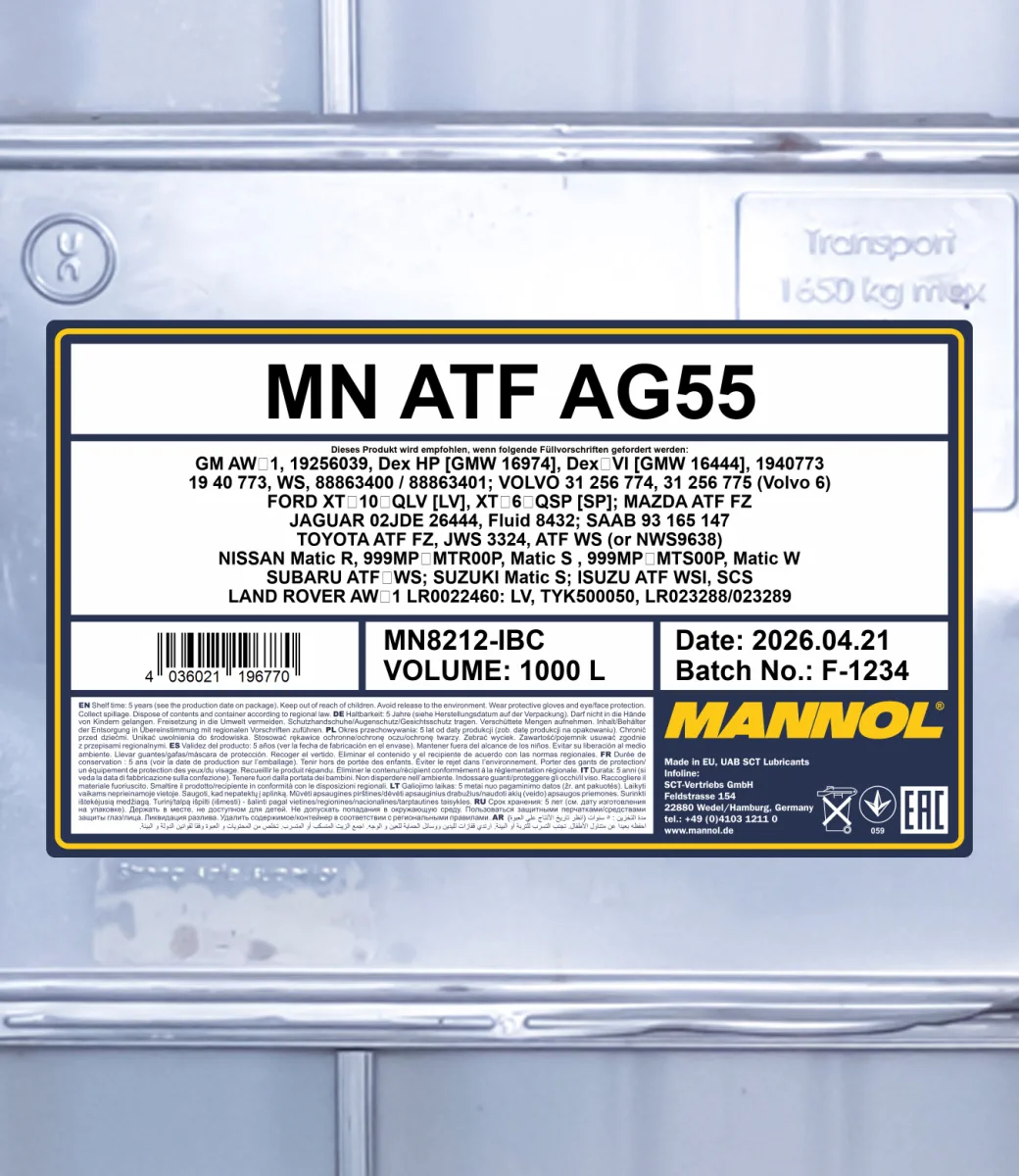 MANNOL ATF AG55 8212 1000L product image 2