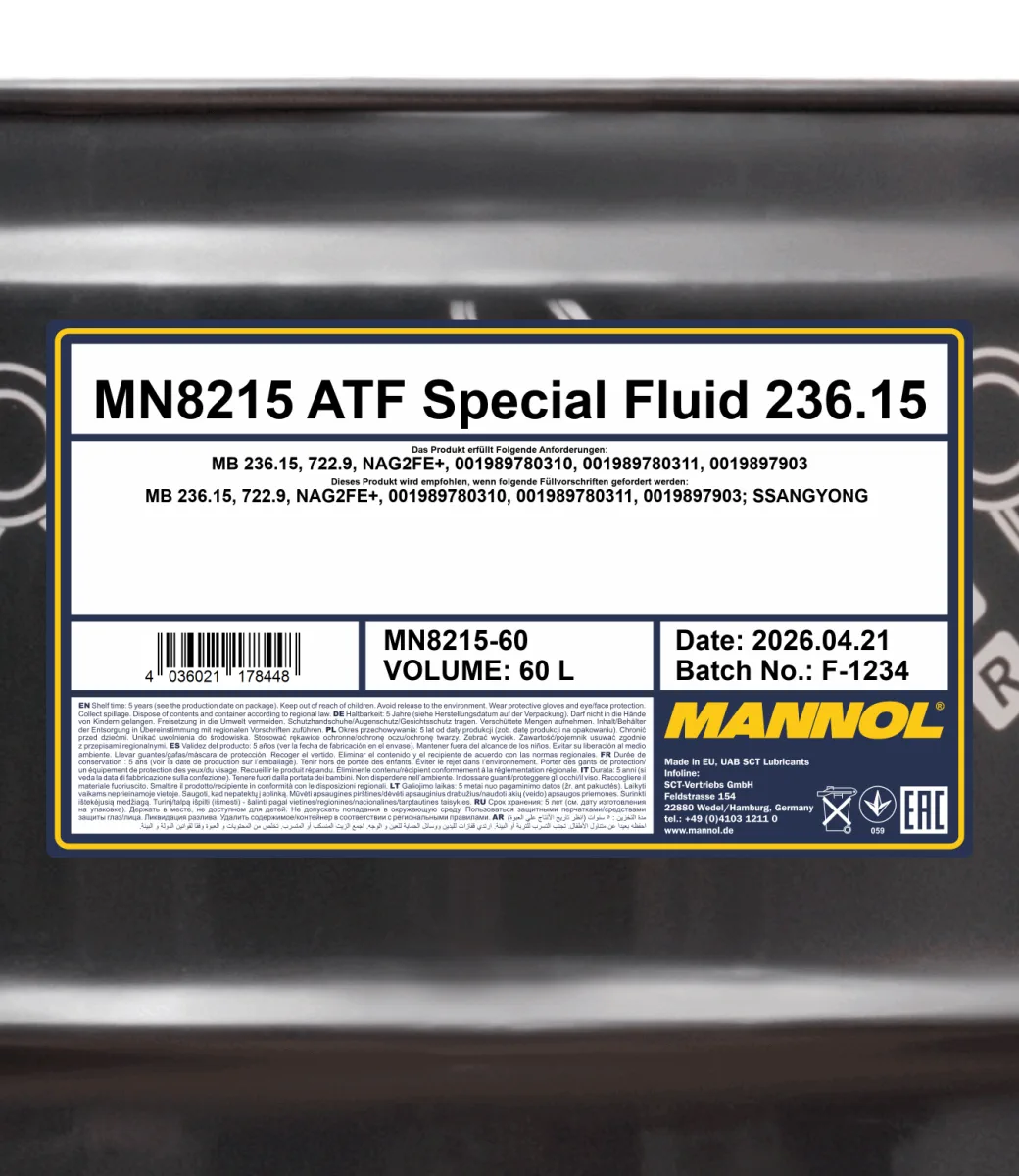 MANNOL ATF Special Fluid 236.15 8215 صورة المنتج 2