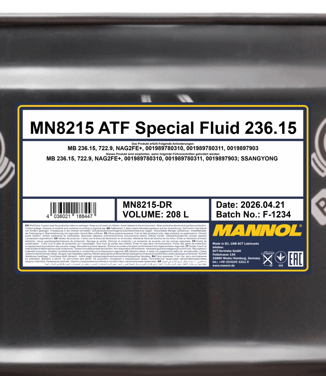 MANNOL ATF Special Fluid 236.15 8215 صورة المنتج 2