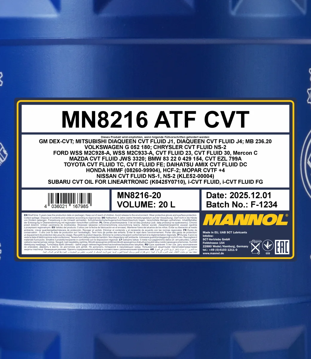MANNOL ATF CVT 8216 صورة المنتج 2
