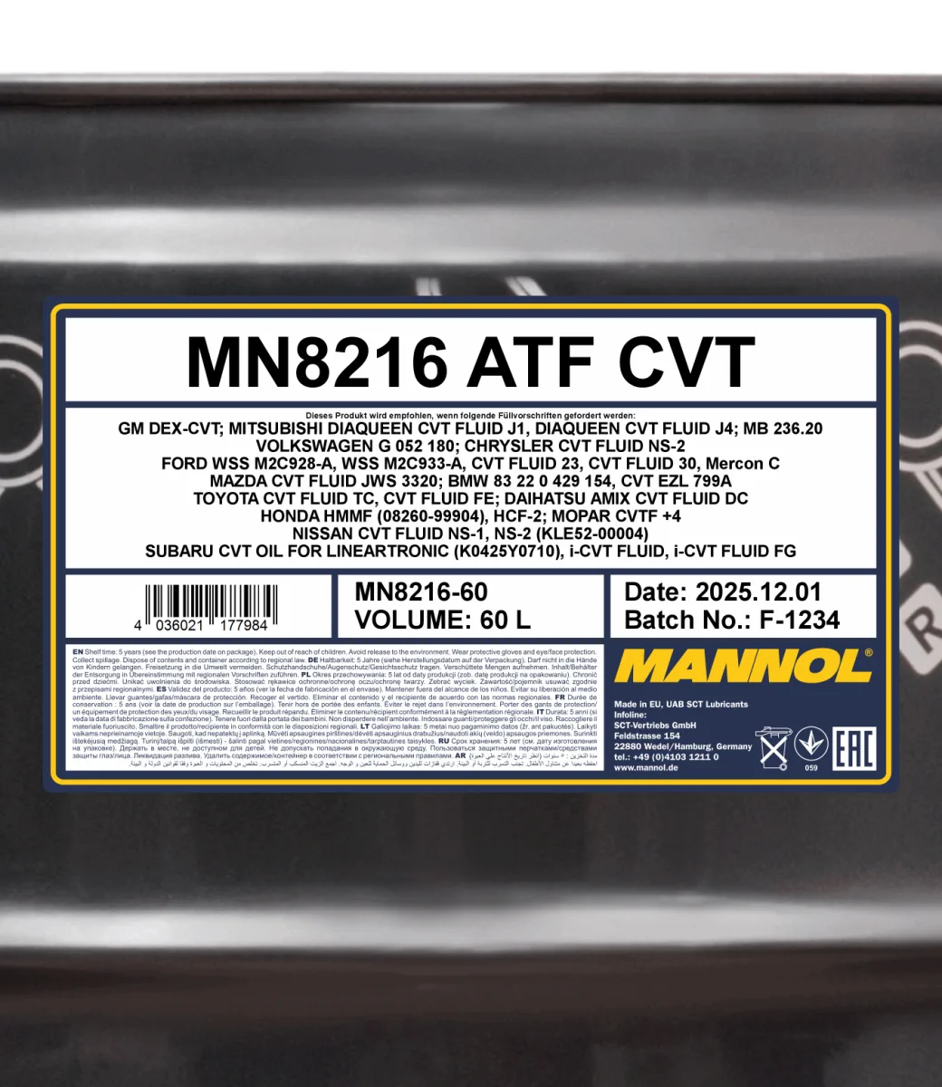 MANNOL ATF CVT 8216 60L product image 2