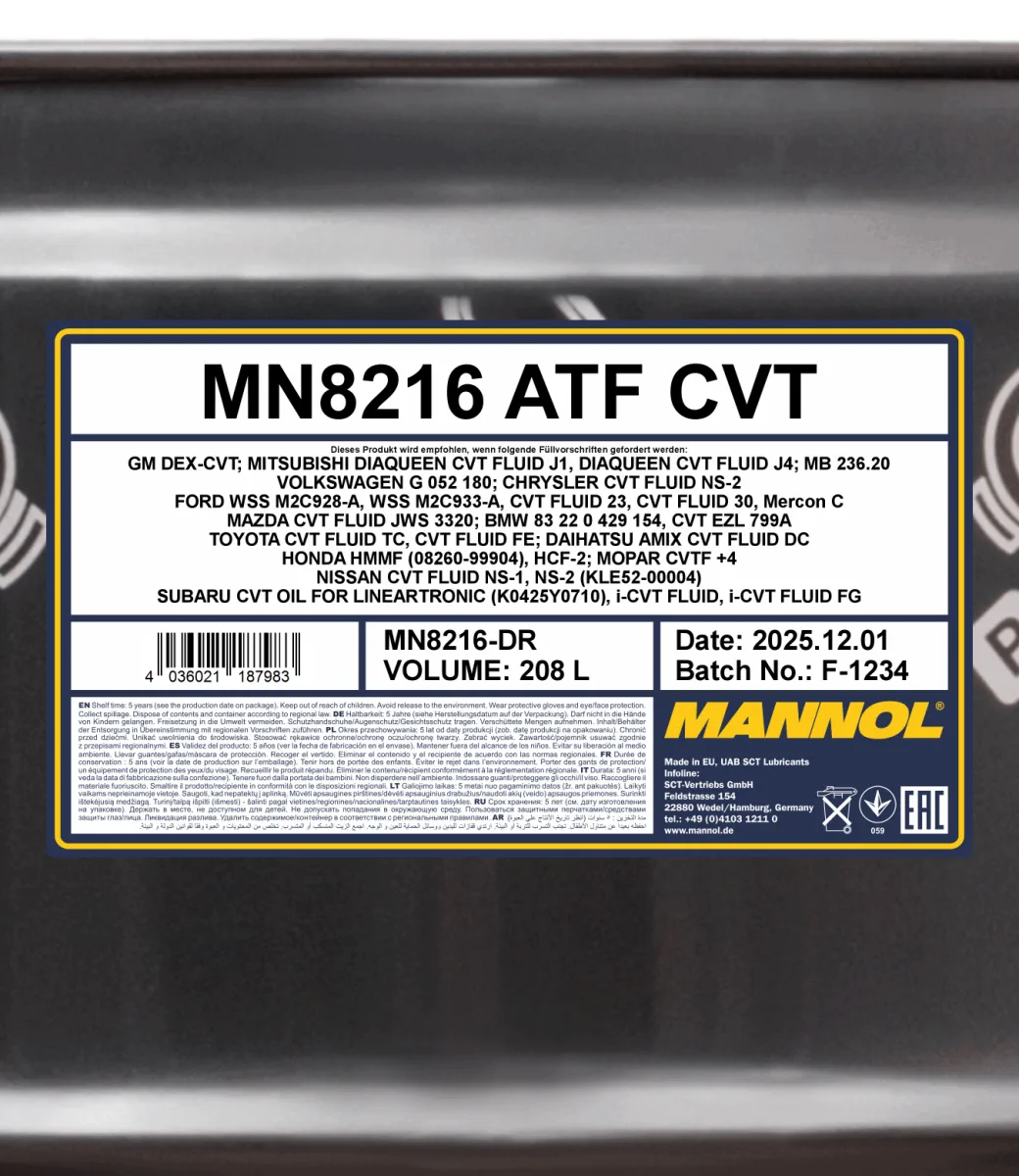 MANNOL ATF CVT 8216 صورة المنتج 2