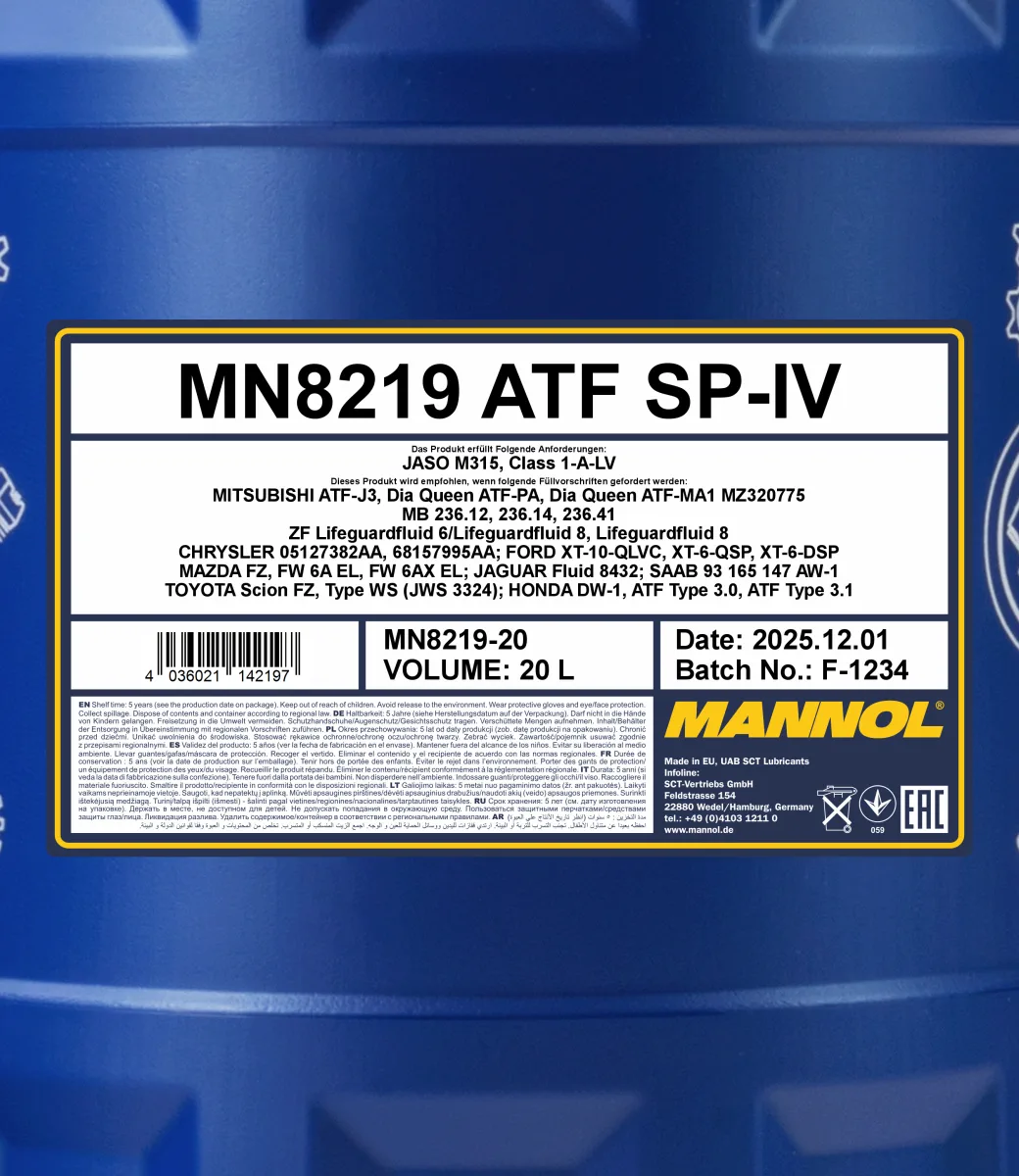 MANNOL ATF SP-IV 8219 صورة المنتج 2
