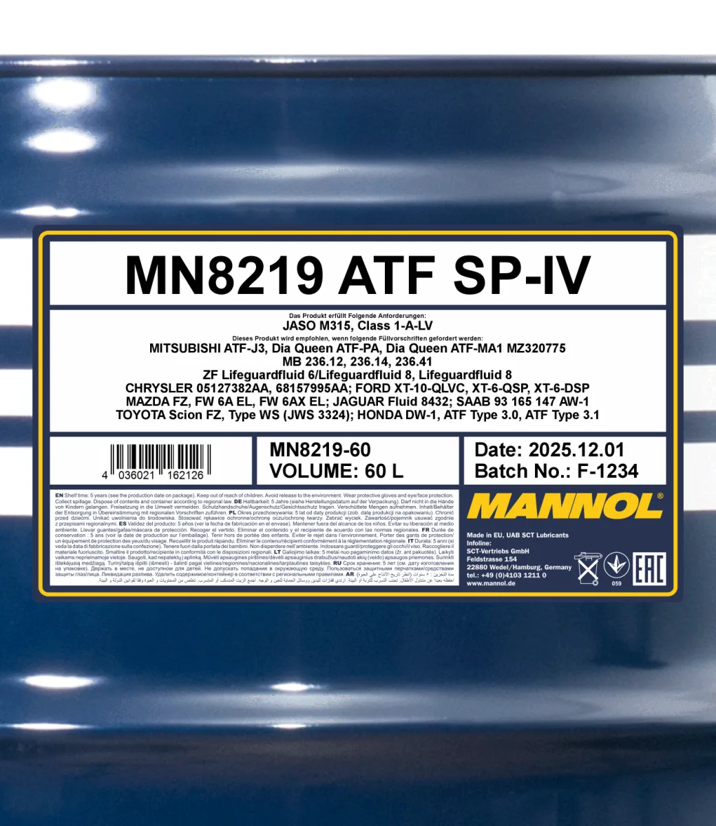 MANNOL ATF SP-IV 8219 صورة المنتج 2