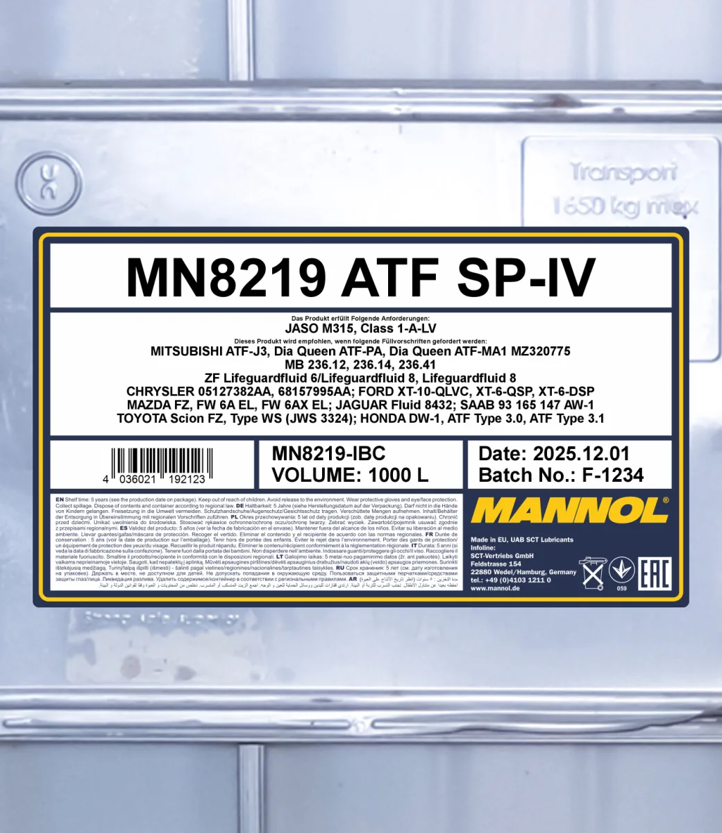 MANNOL ATF SP-IV 8219 1000L product image 2