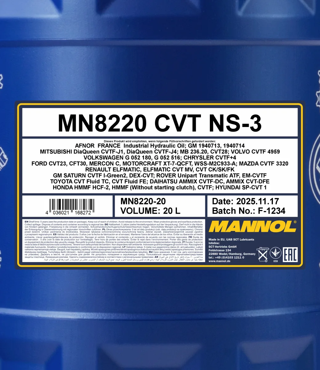 MANNOL CVT NS-3 8220 20L product image 2