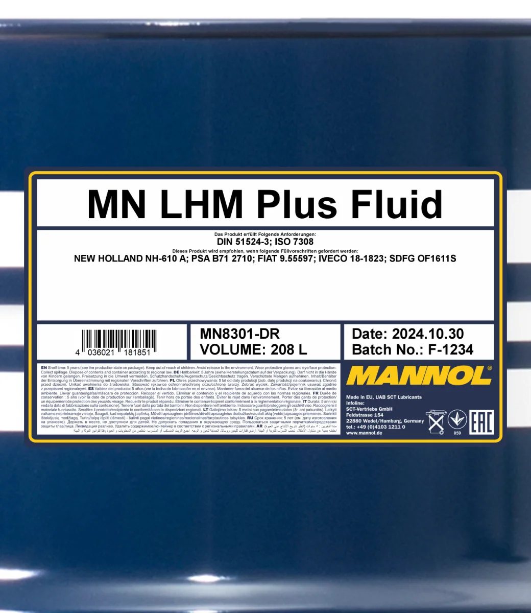 MANNOL LHM+ Fluid 8301 مصنوعات تصویر 2